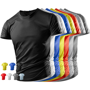 เสื้อยืดผู้ชายผ้าฝ้าย 100% สำหรับฤดูร้อน ขายส่ง - เสื้อยืดคอกลมเรียบง่าย ยืดได้ ใส่สบาย เหมาะสำหรับสตรีทแวร์ แฟชั่นฤดูร้อนแบบกำหนดเองได้ - Product Image 4