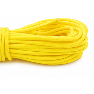 Cuerda de Paracord Amarilla de 4 mm, Tipo 550, Cordón de Nailon Utilitario para Camping, Supervivencia, Manualidades y Bricolaje - Product Image 3