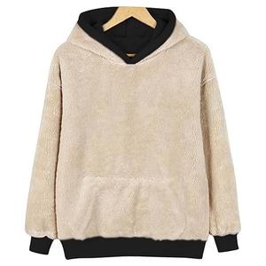 Sweat à capuche en polaire sherpa pour homme, coupe oversize streetwear, logo personnalisé pour l'inventaire de vente au détail saisonnier — 102 caractères - Product Image 4