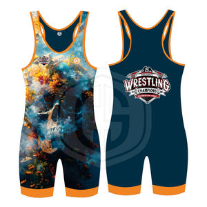 Ropa Deportiva de Poliéster Sublimado Personalizada de Alta Calidad, Sin Mangas, para Equipos Deportivos, Singlet de Lucha Libre - Product Image 2