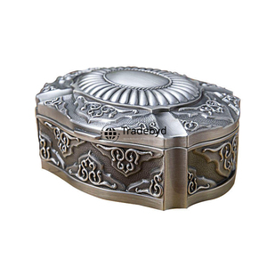Luxury Carved Metal Organizer Box with Custom Design-Decorative Home Accent by Tradebyd - Product Image 3