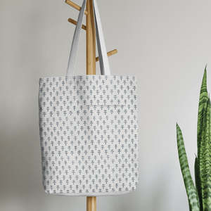 Bolsa de Tela Ecológica Hecha a Mano con Estampado en Bloque, con Asas y Patrones Cruzados, para Mujer, Estilo de Vida, Bolsas Estampadas - Product Image 1