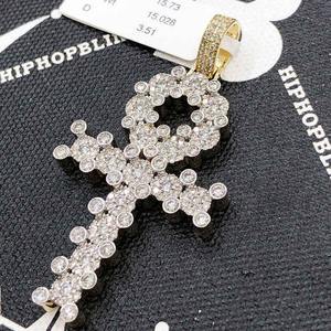 Collar con Colgante de Diamantes de Alta Gama Estilo Hip Hop, con Micro Pavé de Moissanita, Joyería Rap para Hombre, para Usar en Fiestas - Product Image 4