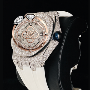 Reloj de Pulsera de Lujo con Moissanita para Hombre, con Incrustaciones de Piedras, de Acero Inoxidable, con Diamantes - Product Image 2