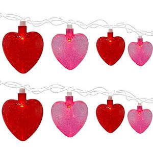 8.5FT Indoor/<b>Outdoor</b> Waterproof Heart <b>String</b> <b>Lights</b> with 10 Red Pink Hearts Valentine's Day Wedding Fairy <b>Lights</b> - Product Image 1