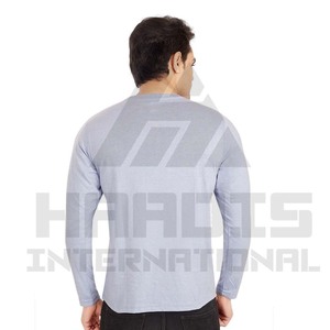T-shirt à manches longues respirant, nouvelle mode, prix de gros, couleur personnalisée, vêtements décontractés pour hommes, col rond, t-shirts à manches longues - Product Image 4