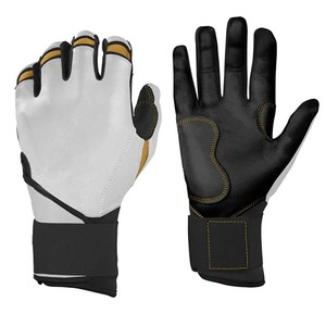 Gants de frappe de baseball professionnels de haute qualité, couleur et logo personnalisés, pour droitiers/gauchers, noir, blanc, or, longs - Product Image 1