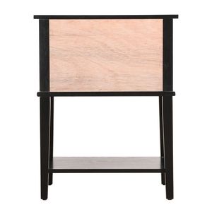 Florero Rectangular Moderno de Madera con Base de Metal Negro para Exhibición de Flores, Decoración Interior y Exterior - Product Image 2