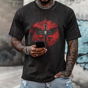 Camisetas Casuales con Estampado DTG DTF Black Lion, Camisetas con Estampado Gráfico Vintage Personalizadas para Hombre, Camisetas con Tu Propia Marca - Product Image 6