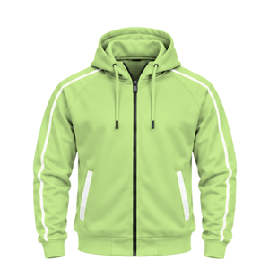 Conjunto de chándal deportivo personalizado con chaqueta con capucha y cremallera y pantalones deportivos a juego para calentamiento, práctica y fitness. - Product Image 3
