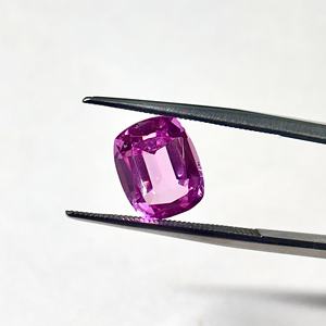 Zafiro rosa cultivado en laboratorio, octogonal, ovalado, en forma de pera, con corte cojín, redondo, cuadrado, corindón sintético creado de 8 mm - Product Image 2