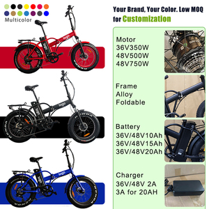 Vélo électrique <span class=keywords><strong>pliable</strong></span> 48V 500W avec batterie au lithium, vélo électrique <span class=keywords><strong>pliable</strong></span> à pneus larges - Product Image 4