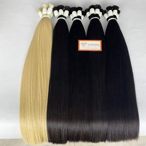 100% ผมดิบของคนผมสีดำและสีบลอนด์หนาผมสุขภาพดีและนุ่มนวลปลายผม - Product Image 2