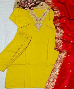 Salwar Kameez de Algodón para Mujer, Estilo Vintage, Ligero, Largo hasta el Suelo, Étnico, para Uso Diario, Estilo India Pakistán, Regular 85895 - Product Image 2