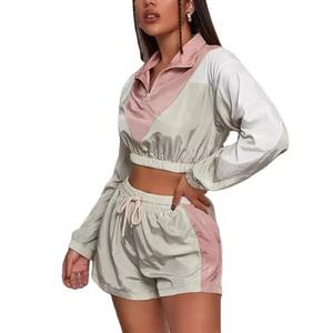 Conjunto de Pantalones Cortos y Chaqueta Cortavientos de 2 Piezas Personalizable para Mujer, con Cierre, Transpirable e Impermeable, de Primera Calidad - Product Image 2