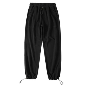 Pantalon de survêtement en coton pour homme, coupe ample et oversize, style cheville ajustable, rayé, pour le jogging, l'entraînement et le style athleisure - Product Image 2
