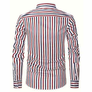 Camisa de Vestir de Franela Personalizada para Hombre, Cuello Alto, Botones de Cuerno, Algodón, Secado Rápido, Transpirable, Estilo Casual - Product Image 2