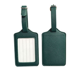 Wholesale Rate Good Quality Genuine Leather Luggage Tag Name holder for Travel Bag Customized Logo Best Quality PU Leather Tag - Product Image 4