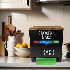 Supporto in Legno Multifunzione per Armadietto a Muro, 1 Pezzo, Ampio Spazio di Archiviazione a Parete per Organizzare Sacchetti della Spazzatura - Product Image 6