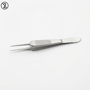 Pinces à tissus St. Martins de haute qualité, 1x2 dents, à usage unique, jetables, pour microchirurgie ophtalmique, en acier inoxydable - Product Image 1