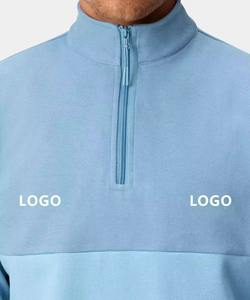 Sudadera con Capucha de Manga Larga para Hombre, con Cierre de Cremallera de 1/4, Color Liso, con Logotipo Personalizado de Calidad Premium, para Golf y Deportes - Product Image 5