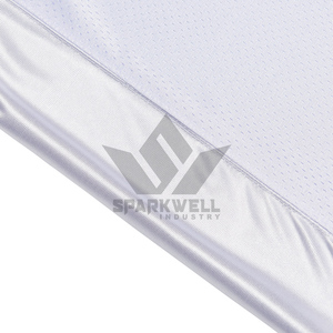 Men's White American Football Jersey V-Neck Short Sleeve Breathable Mesh Polyester Custom Team Uniform Adult Regular Fit - Product Image 5