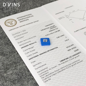 เพชรแล็บสร้างขึ้นทรงมรกต D'vins Jewels ขายส่ง น้ำหนัก 0.8 กะรัต สี F ความสะอาด VVS2 เพชร CVD แบบหลวมสำหรับทำเครื่องประดับ - Product Image 1