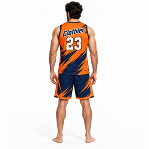 Vêtements de sport respirants et à séchage rapide pour les entraînements d'équipe, uniforme de basket-ball professionnel, ensemble de maillots et shorts personnalisés - Product Image 2