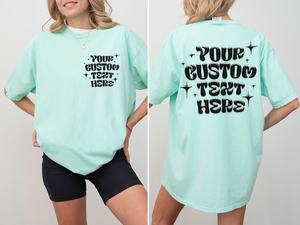 Camiseta personalizada de gran tamaño con estampado en relieve, camiseta con estampado abombado personalizado, camisetas extragrandes con relieve, regalo personalizado con tu texto. - Product Image 5