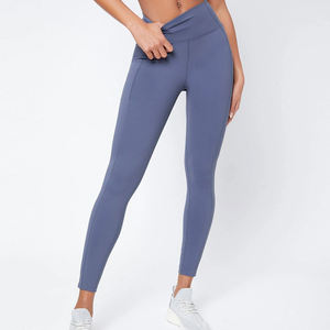 Pantalones de Yoga para Mujer al por Mayor, Diseño Nuevo de Fábrica, con Bolsillos, Logotipo Personalizado, Leggings Elásticos de Secado Rápido, Cintura Alta para Damas - Product Image 1