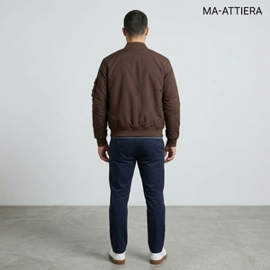 <b>Mens</b> Brown <b>Utility</b> Bomber <b>Jacket</b> Streetwear <b>Mens</b> Winter <b>Jackets</b> Wholesale <b>Jacket</b> For <b>Men</b> Casual Clothing - Product Image 2