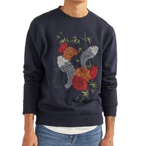 Dernière arrivée hommes O cou sweat confortable taille libre décontracté polaire imprimer vêtements d'hiver XS approvisionnement en gros tissu - Product Image 1