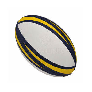 Ballon de rugby professionnel en cuir PU durable, faible MOQ, pour entraînement et matchs, destiné aux clubs sportifs. - Product Image 2