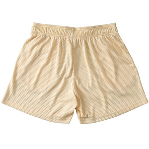 Shorts de sport pour hommes, en mesh, pour la course à pied, avec logo personnalisé, pour le basketball, légers, taille basse, respirants, élastiques - Product Image 2