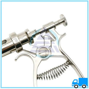 Jeringa Veterinaria de Inyección Continua para Animales, Herramienta de Vacunación Automática de Acero Inoxidable de 10 ml para Vacas, Cerdos y Ovejas - Product Image 2