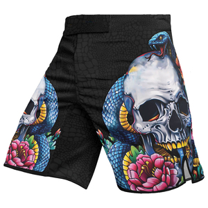 Pantalones Cortos de MMA para Hombre con Estampado de Calavera de Serpiente, de Secado Rápido, de Poliéster, para Entrenamiento de Artes Marciales Mixtas, Corte Regular, Talla Adulto - Product Image 2