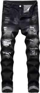 Denim Pant <b>Men</b> Demin Jeans Slim Skinny Jeans Ripped Slim Fit <b>Stretch</b> Denim - Product Image 3