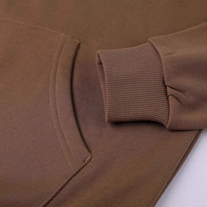 Sudadera con capucha de forro polar para hombre, personalizada, bordada con pedrería, de moda, con logo/color, 100% algodón, corte oversize, diseño con cremallera, ideal para invierno. - Product Image 6