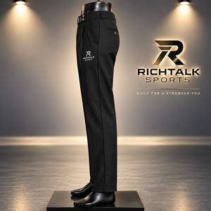 Custom Men's Mid Waist Wool Worsted Tailored Slim Fit <b>Pants</b> <b>Straight</b> <b>Leg</b> Pleated Front Business Casual - Product Image 3