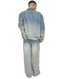 Wholesale Different Colors White Red Black Slim Fit Men Clothing Suppliers Jeans Shirts Custom <b>Denim</b> <b>Jacket</b> for men - Product Image 4