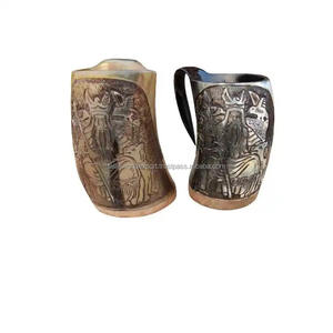 Falak World Export High Quality Polished Buffalo Horn Shot <b>Glass</b> Classic Natural Melamine <b>Plastic</b> Beer <b>Glasses</b> Wholesale - Product Image 1