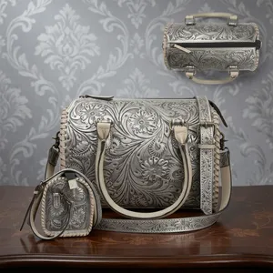 Vintage Women's <b>Handbag</b> Genuine Leather Bags Shoulder Bags designer Pattern Leather <b>Handbags</b> for Women - Product Image 4