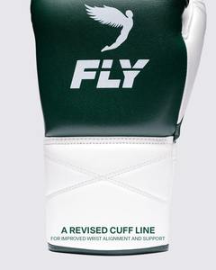 Guantes de boxeo de piel auténtica de alta calidad, personalizados en verde y blanco, con cordones, para combate de boxeo y gimnasio. - Product Image 3