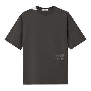เสื้อยืดคอตตอนออร์แกนิคพรีเมียมขนาดใหญ่พิเศษสำหรับผู้ชาย โลโก้ปัก ย้อมสีแบบ Garment Dyed สไตล์สตรีทแฟชั่น เสื้อยืด OEM เสื้อยืดผู้ชาย เสื้อผู้ชาย - Product Image 6