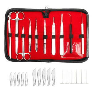 Kit de Disección Completo de 28 Piezas – Set Profesional de Disección para Biología y Anatomía, Tijeras, Pinzas, Bisturís, Agujas de Disección y Sondas - Product Image 1