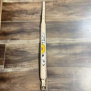 New High Quality Soft Comfortable Sunflower Pattern Genuine Leather Pet <b>Dog</b> <b>Collar</b> Luxury Design Hand Tooled Leather Pet <b>Collars</b> - Product Image 6