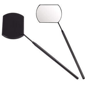 <b>Handheld</b> Desktop Makeup <b>Mirror</b> with 3X Magnification Single Side Shape Chrome Finish Portable Eyelash Extension Metal Frame - Product Image 2
