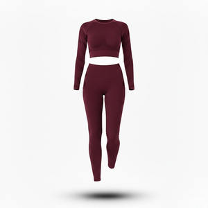 Conjunto de Yoga Deportivo Transpirable y Ecológico para Mujer 2026, Ropa Deportiva sin Costuras para Gimnasio, Poliéster/Nailon de Alta Calidad, Venta al Por Mayor - Product Image 1