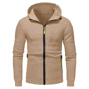 Sweat à capuche zippé personnalisé pour homme – Sweat à capuche en molleton de coton de haute qualité, couleur unie, fermeture éclair, confortable, streetwear, OEM et marque privée - Product Image 3