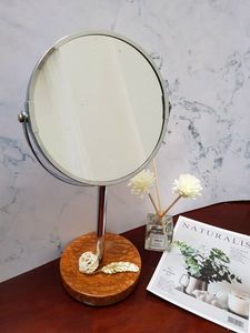 Miroir de table de vanité, miroir sur base en marbre, miroir de table de luxe, miroir de vanité moderne, miroir à cadre doré, miroir de table décoratif - Product Image 6